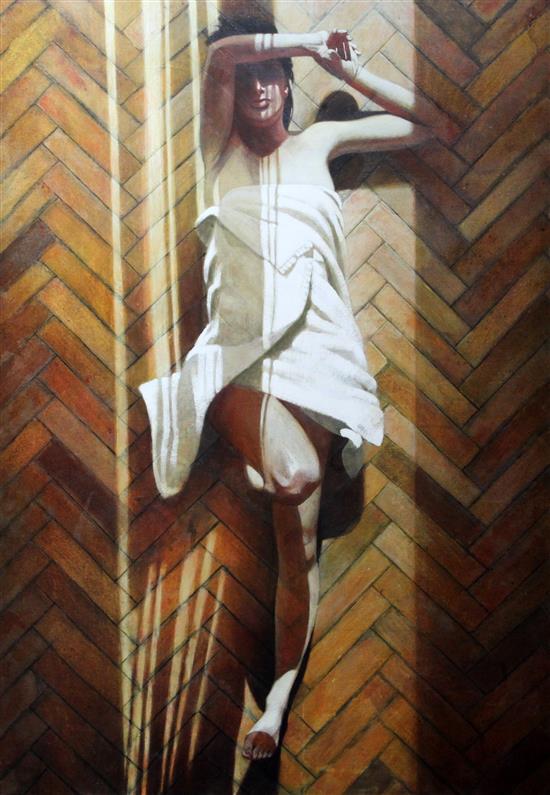 § Maxwell Doig Figure on Parquet Floor 60.5 x 43in.